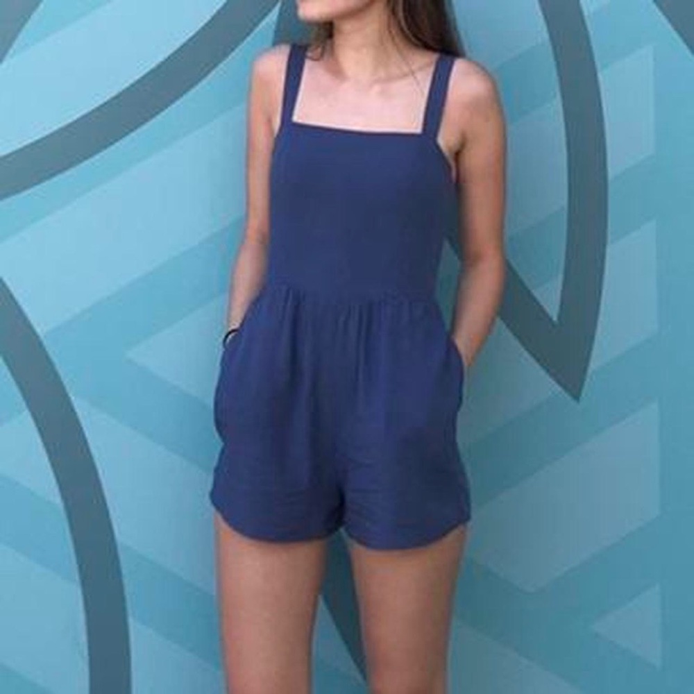 blue romper